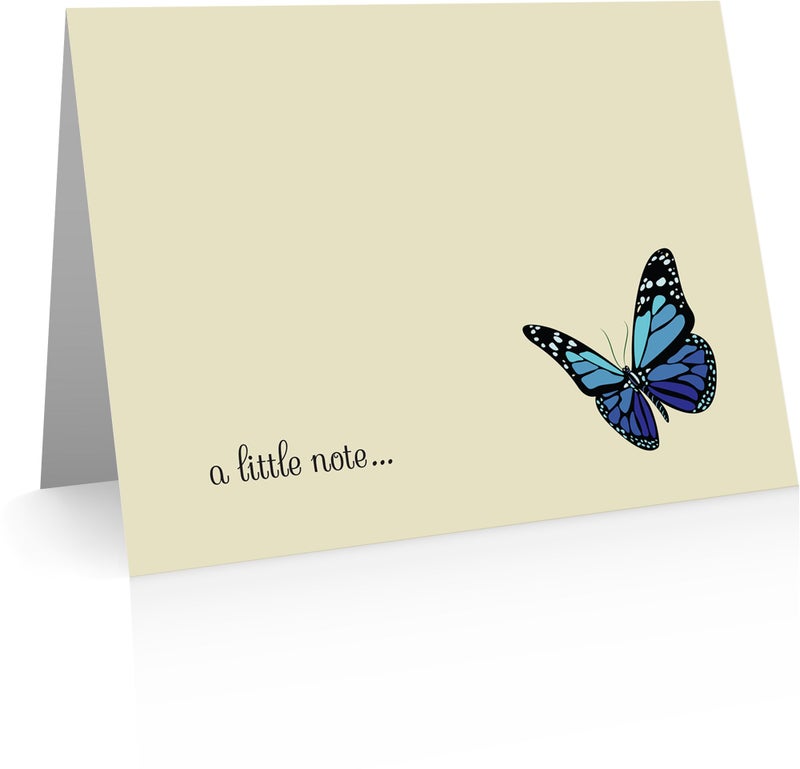 Little Notes by Comptime Butterfly Thank You Cards - 24 Cards and Envelopes - Butterfly Notecards - Image 5